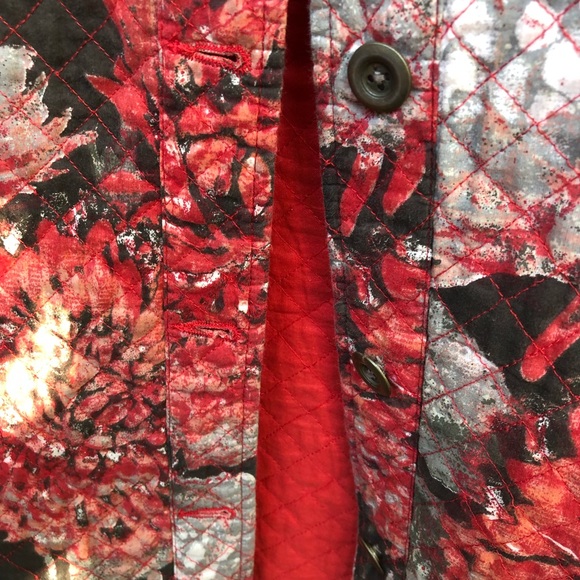 ♥️♥️😍Quilted style Chico reds browns jacket Sz 1 - Picture 6 of 8